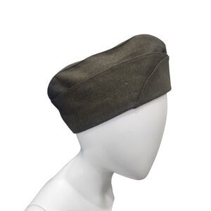 VTG 1987 USMC Mans Wool Serge Garrison Cap Green (#2234) Sz 6 7/8-Cold War